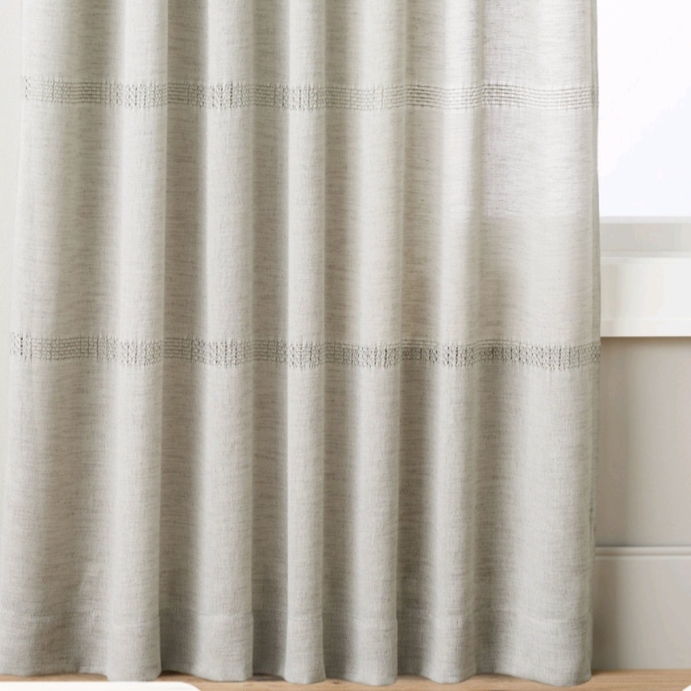 Hearth and hand lace insert curtain panel grey - Picture 4 of 4